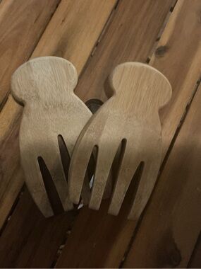 Cost Plus World Market Bamboo Salad Hands - Natural Wood